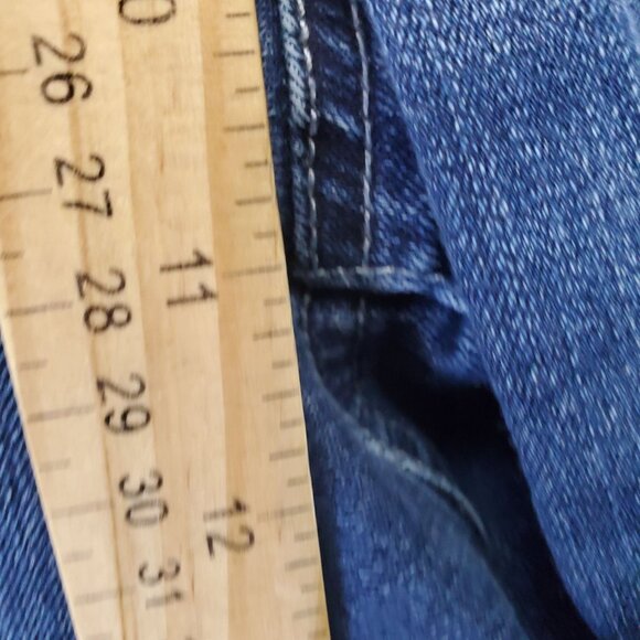 Maurices Jeans Womens 20W Blue High-Rise Frayed Hem Stretch Cropped - Picture 6 of 12